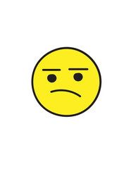 Fototapeta premium Smile yellow Icon in trendy flat style isolated on white background. Happy face, smiley, sad, wink, angel, evil face icons