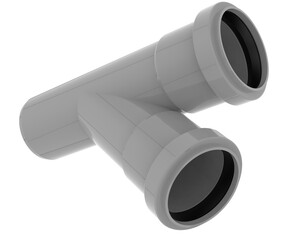 End pipe isolated on transparent background. 3d rendering - illustration