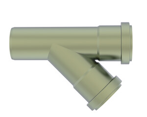 End pipe isolated on transparent background. 3d rendering - illustration