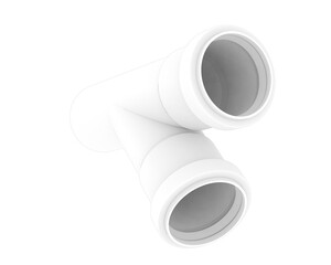 End pipe isolated on transparent background. 3d rendering - illustration
