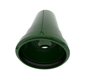 End pipe isolated on transparent background. 3d rendering - illustration