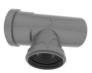 End pipe isolated on transparent background. 3d rendering - illustration