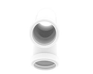 End pipe isolated on transparent background. 3d rendering - illustration