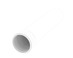 End pipe isolated on transparent background. 3d rendering - illustration