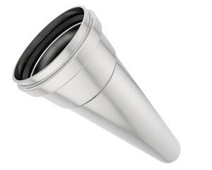 End pipe isolated on transparent background. 3d rendering - illustration