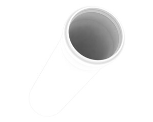 End pipe isolated on transparent background. 3d rendering - illustration