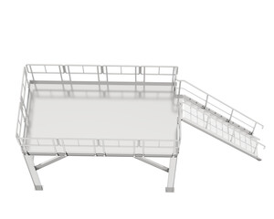 Platform isolated on transparent background. 3d rendering - illustration