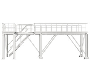 Platform isolated on transparent background. 3d rendering - illustration