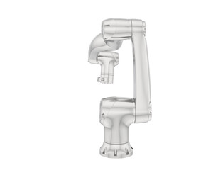 Robot arm isolated on transparent background. 3d rendering - illustration