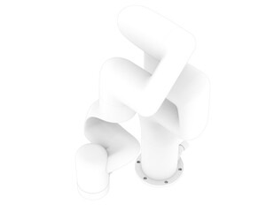 Robot arm isolated on transparent background. 3d rendering - illustration