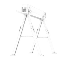 Sawhorse isolated on transparent background. 3d rendering - illustration