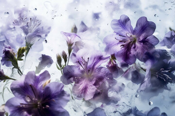 Fototapeta na wymiar purple flowers with backgrounds - Generative AI