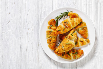 savory crescent rolls with melted cheese filling