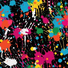 Repeating paint splatter pattern.