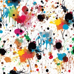 Repeating paint splatter pattern.