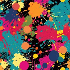 Repeating paint splatter pattern.