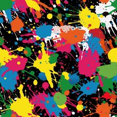 Repeating paint splatter pattern.