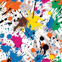 Repeating paint splatter pattern.