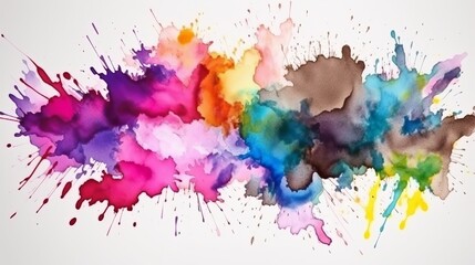 Art Watercolor and Acrylic smear blot