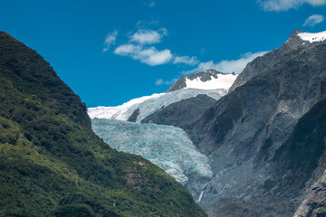 Fototapeta na wymiar Franz Josef Glacier, Westland Tai Poutini National Park on the West Coast of New Zealand's South Island.