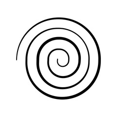 Spiral icon isolate on transparent  background.