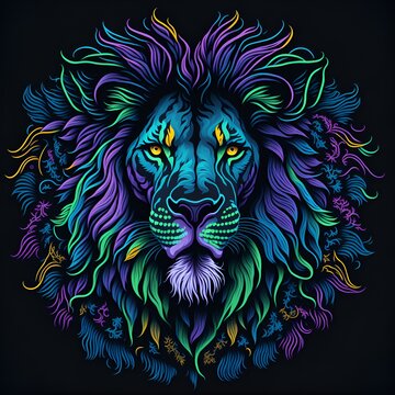 Animal Mandala Lion