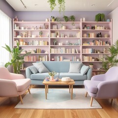 modern living room- generative ai