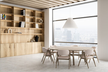 White office meeting room with bookcase © ImageFlow