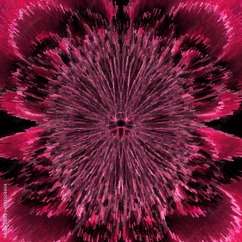 Poster mandela circular kaleidoscopic pattern and design in vivid colours