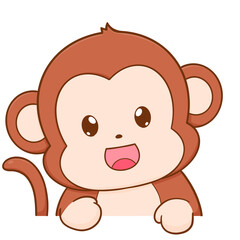 Obraz na płótnie Canvas Cute little monkey