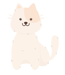 Cute little cat cartoon character 