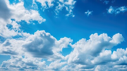 Naklejka na ściany i meble Summer blue sky bright winter air blue sky concept sky and clouds background