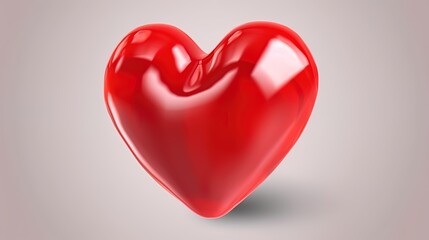 Fototapeta premium Symbol of Love and Valentine's Red heart shape isolated on white background.