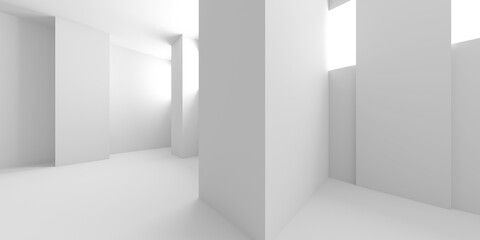 Empty Room. Abstract Futuristic Interior