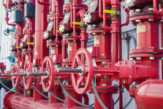 The building's fire protection system is designed to prevent fires and minimize their impact.