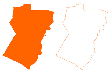 Amstelveen municipality (Kingdom of the Netherlands, Holland, North Holland or Noord-Holland province) map vector illustration, scribble sketch map