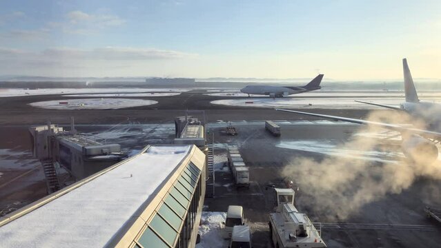 Frozen Morning Airfield