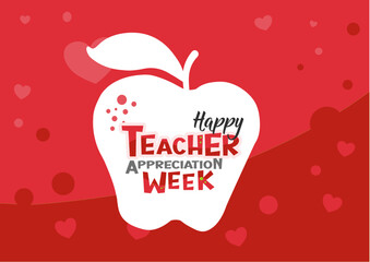 Fototapeta na wymiar Teacher appreciation week banner, poster, illustation