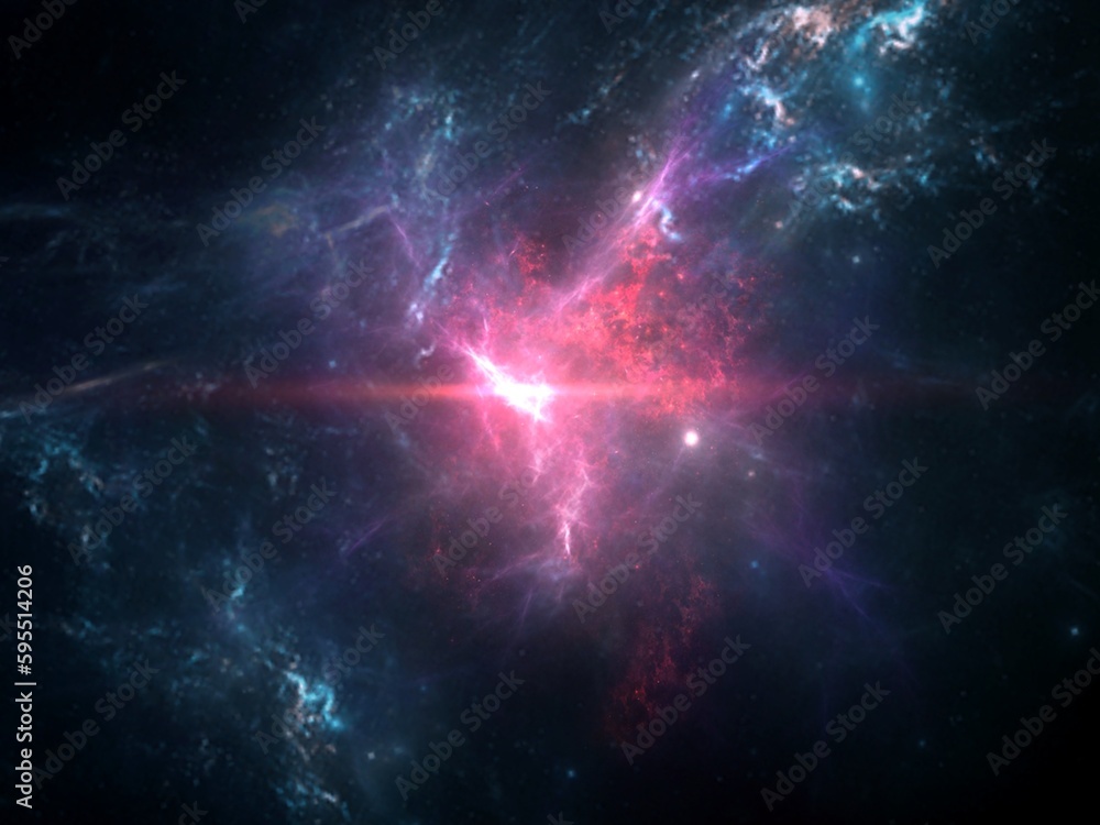 Wall mural science fiction wallpaper. beauty of deep space. colorful graphics for background, like water waves,