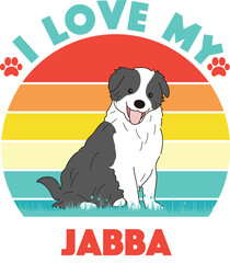 Dog retro t-shirt design for dog lovers. Animal lover t-shirt design