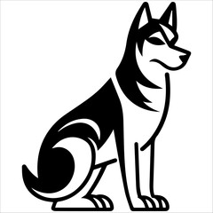 illustration of Siberian Husky in vector