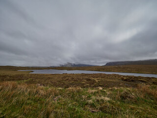 landscape of the northern highlands in Scotland.