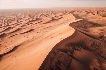 Fototapeta na wymiar Desert sand dune landscape. Generative Ai