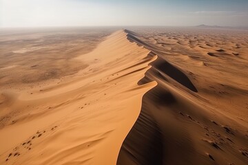 Fototapeta na wymiar Desert sand dune landscape. Generative Ai