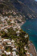 Naklejka premium Positano town and Amalfi Coast in Italy