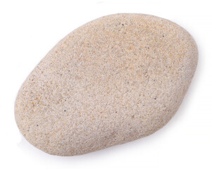 Brown stone on white background