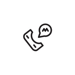 Call Car Taxi Outline Icon