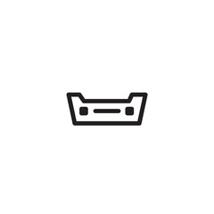 Car Bumper Service Outline Icon