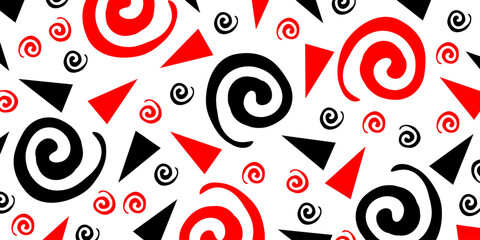 Swirls in cartoon comic style. Twisted gothic pattern background. Gothic abstract vector texture.