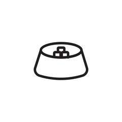 Bowl Dog Food Outline Icon